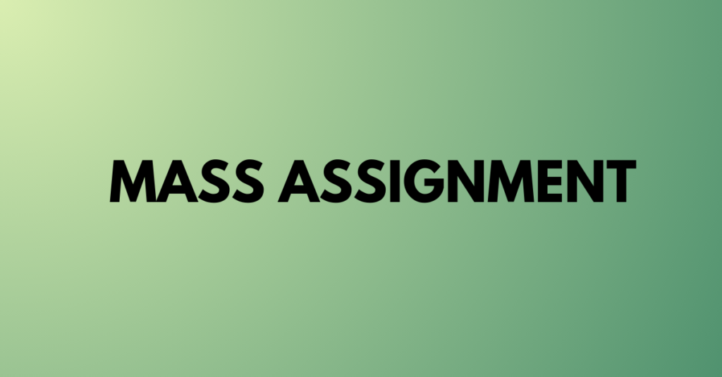 mass assignment laravel