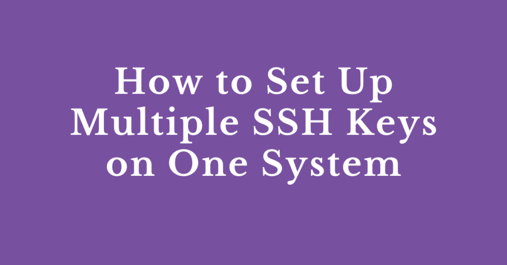 multiple ssh key
