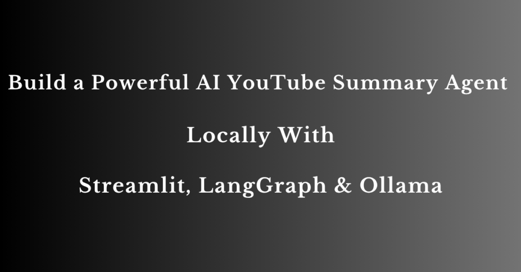 AI Youtube summary agent